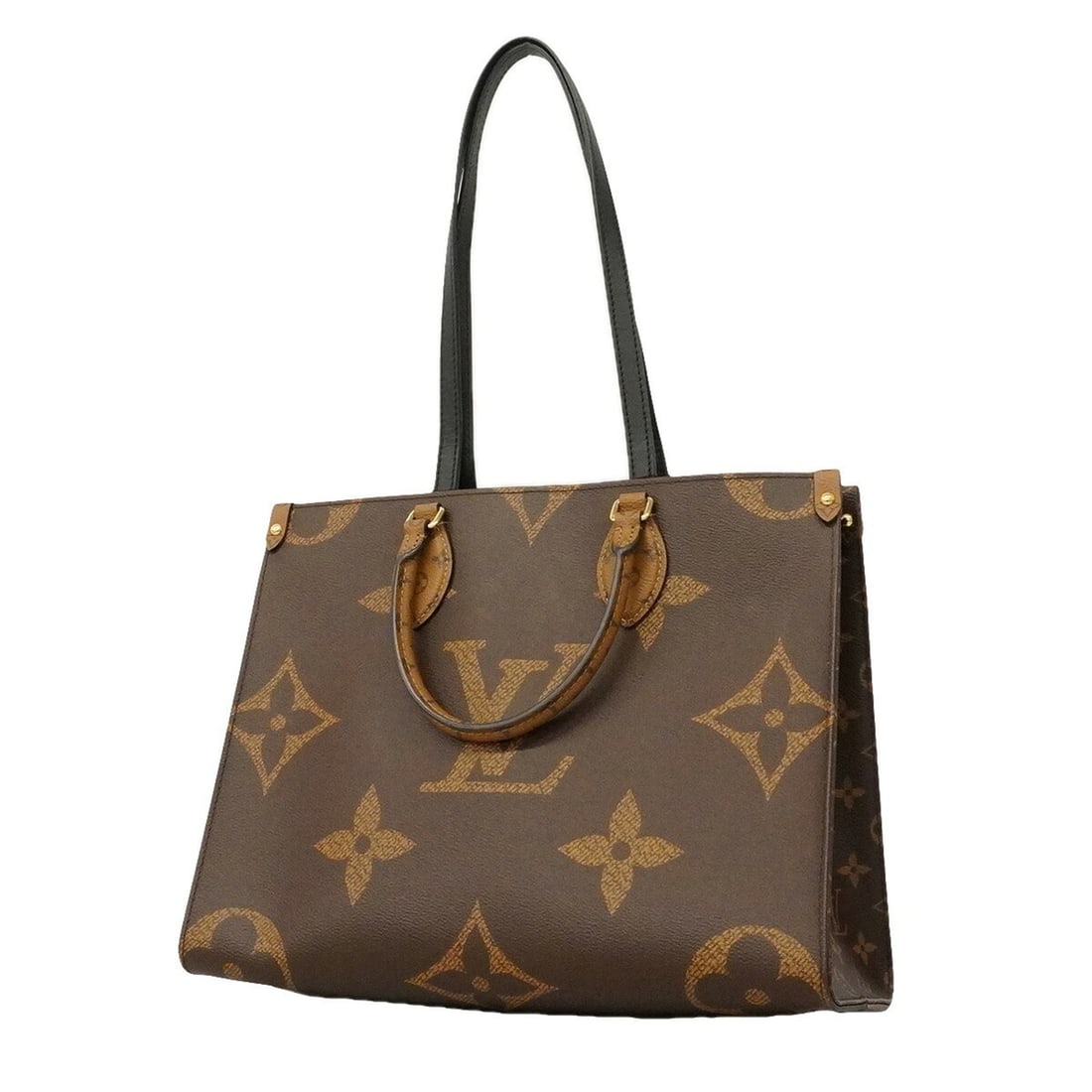 Louis Vuitton Monogram Giant Reverse OnTheGo MM Tote Bag M45321 Brown 2-way bag for women: --- Catalog ---Category: SizeSize (HxWxD): 27cm x 35cm x 15cm / 10.62'' x 13.77'' x 5.9''Category: DesignType: Tote bagColor: BrownGender: WomenCategory: GeneralMPN: M45321Brand: Louis Vuitton--- Item