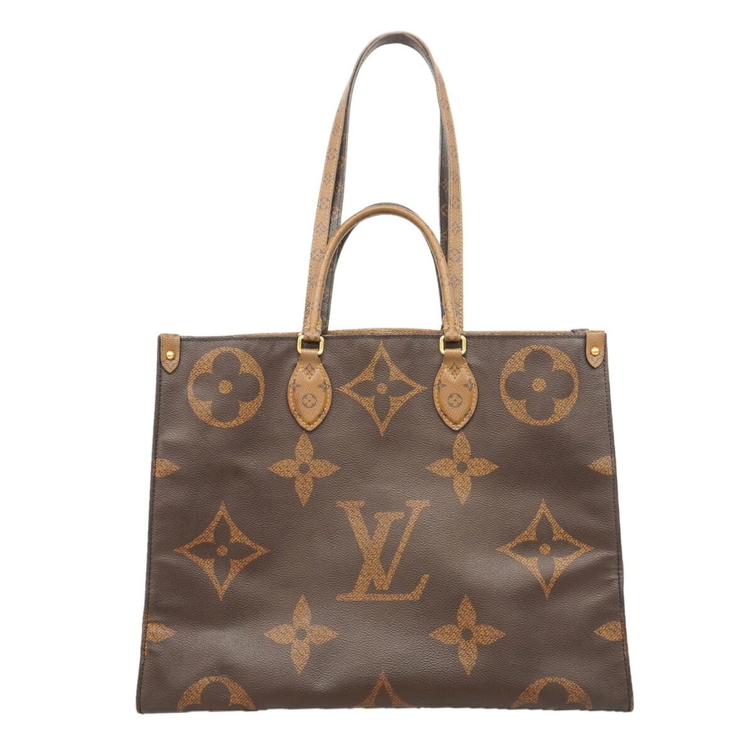 Louis Vuitton Monogram Giant Reverse OnTheGo GM Tote Bag M44576 Brown 2-way bag for women: --- Catalog ---Category: SizeSize (HxWxD): 32cm x 41cm x 17cm / 12.59'' x 16.14'' x 6.69''Category: DesignType: Tote bagColor: BrownGender: WomenCategory: GeneralMPN: M44576Brand: Louis Vuitton--- Ite