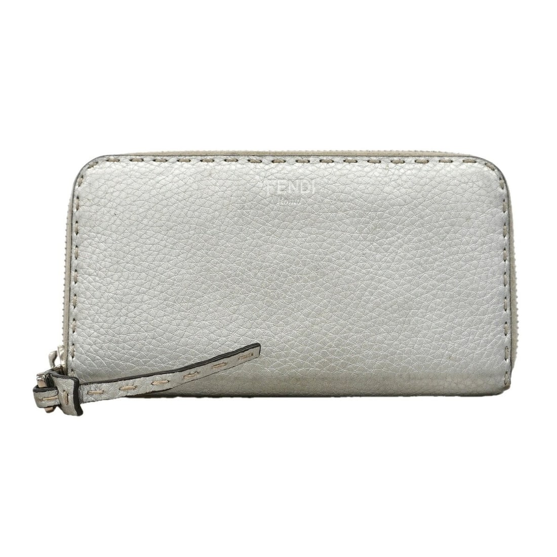Fendi Selleria Leather Long Wallet, Silver, Women's: --- Catalog ---Category: SizeSize (HxWxD): 10.5cm x 18.5cm x 2.5cm / 4.13'' x 7.28'' x 0.98''Category: DesignType: Long wallet (bi-fold)Color: SilverGender: WomenMaterial: Leather Category: GeneralBra