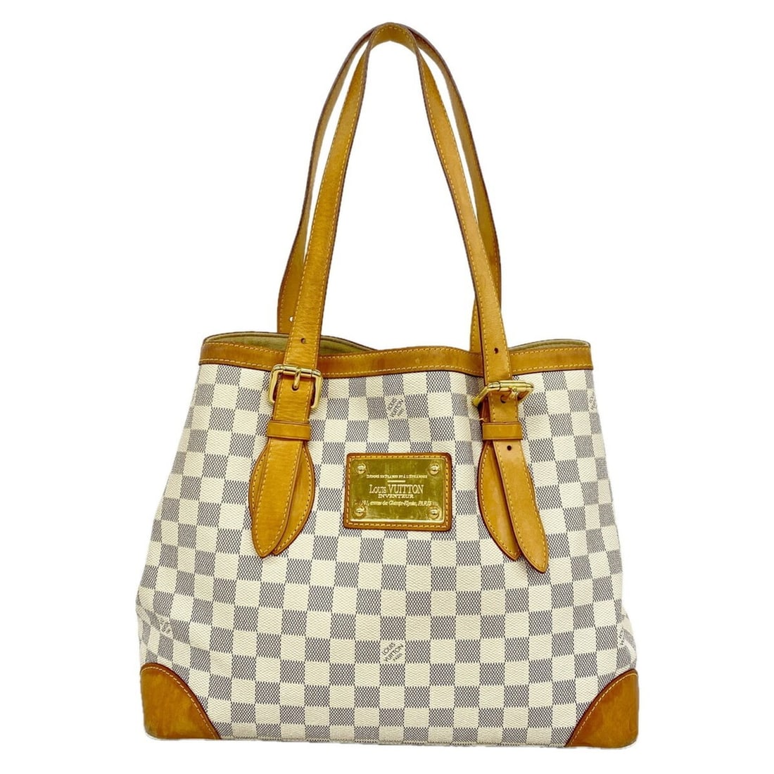 Louis Vuitton Damier Azur Hampstead MM Tote Bag N51206 White (Women's): --- Catalog ---Category: SizeSize (HxWxD): 28cm x 35cm x 17cm / 11.02'' x 13.77'' x 6.69''Category: DesignType: Tote bagColor: WhiteGender: WomenCategory: GeneralMPN: N51206Brand: Louis Vuitton--- Ite