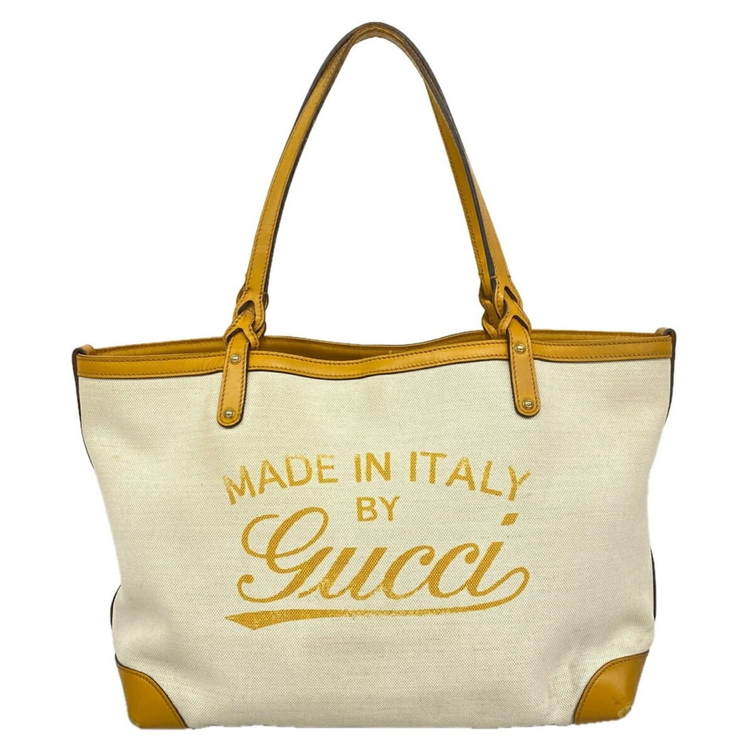 Gucci Tote Bag 247209 Canvas Beige Yellow Champagne Women's: --- Catalog ---Category: SizeSize (HxWxD): 27cm x 33cm x 15.5cm / 10.62'' x 12.99'' x 6.1''Category: DesignType: Tote bagColor: Beige, YellowGender: WomenMaterial: Canvas Hardware Color: Champagne gol