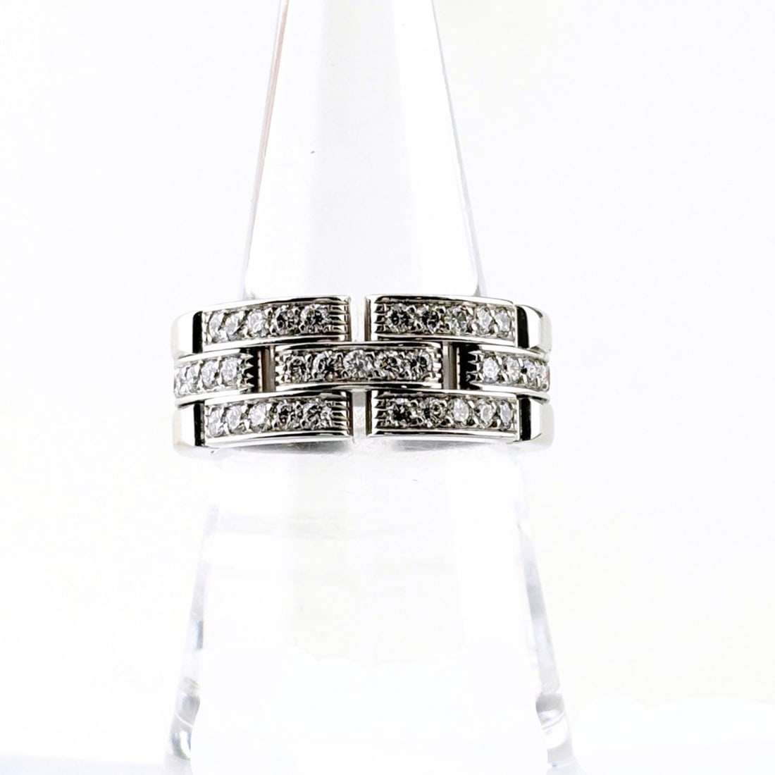 Cartier Maillon Panthère Half-Diamond Ring, Melee Diamond 750 Diamond, Women's