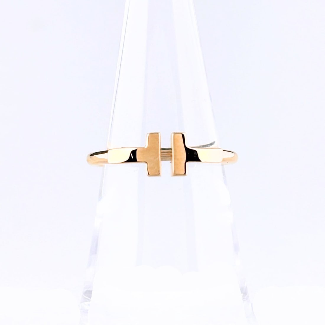 Tiffany & Co. T Wire Ring PG Pink Gold 750 Women's