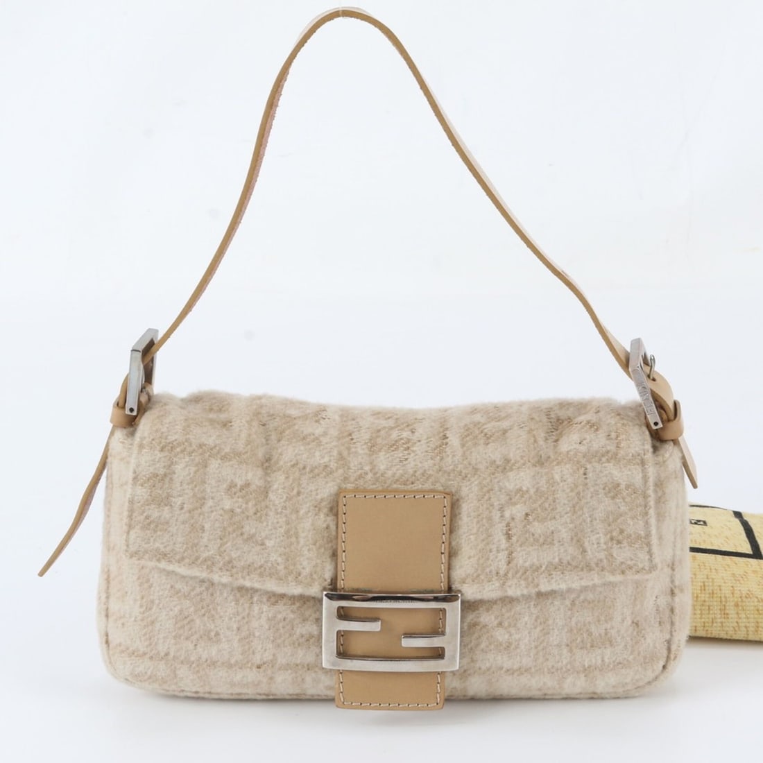 Fendi Zucca Mamma Bucket 26424-009 Cashmere Leather Shoulder Bag for Women (1 of 9)