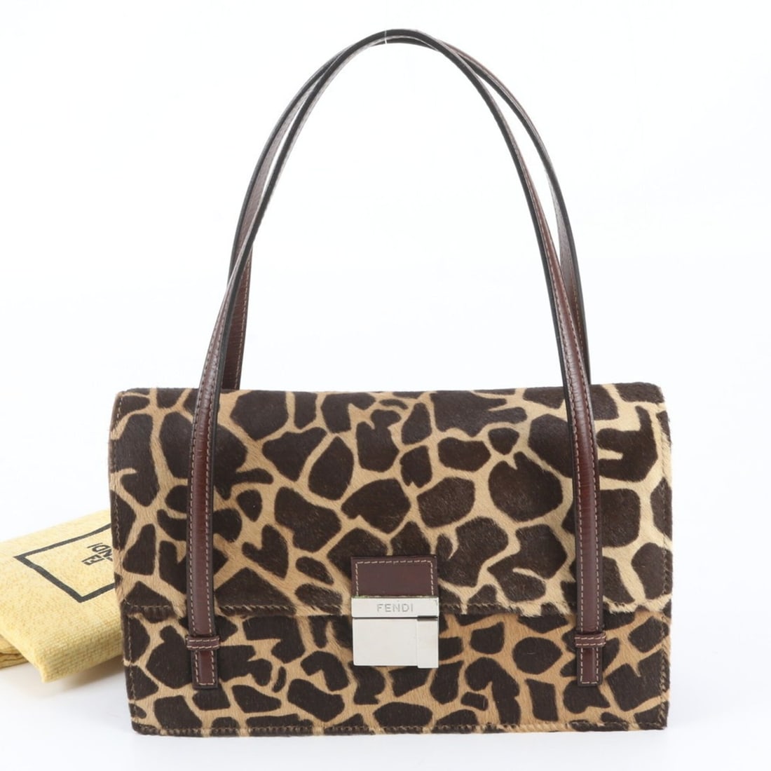 Fendi calfskin animal print leather handbag, brown, women's, 0915567981.: --- Catalog ---Category: SizeSize (HxWxD): 16cm x 25cm x 5cm / 6.29'' x 9.84'' x 1.96''Category: DesignType: HandbagColor: BrownGender: WomenMaterial: Leather Category: GeneralMPN: 0915567981Brand: