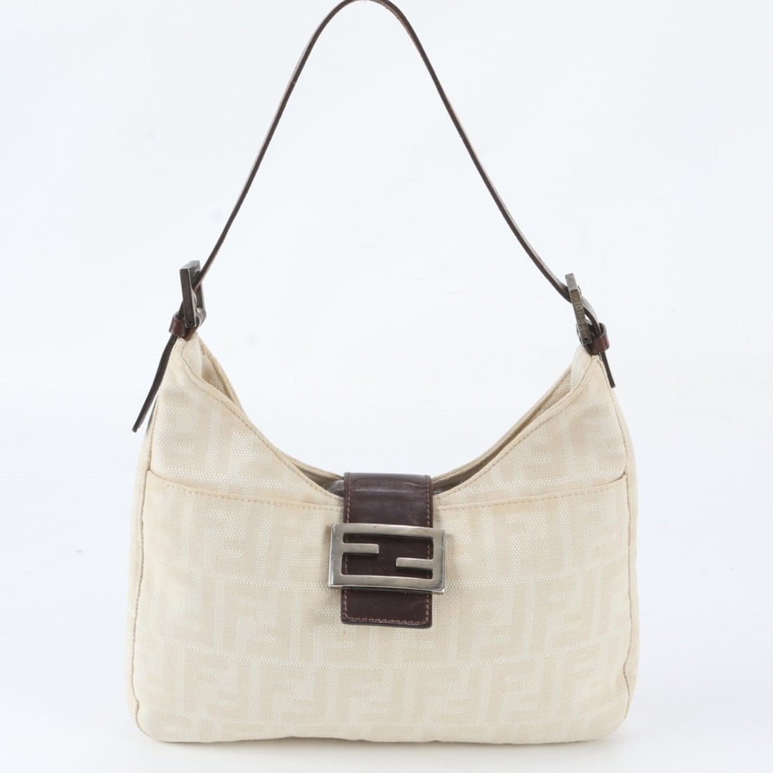 Fendi Zucca Mamma Bucket FF Leather Shoulder Bag Handbag for Women: --- Catalog ---Category: SizeSize (HxWxD): 15cm x 27cm x 6cm / 5.9'' x 10.62'' x 2.36''Category: DesignType: Handbag, Shoulder bagColor: Brown, WhiteGender: WomenMaterial: Leather , Canvas Category: G