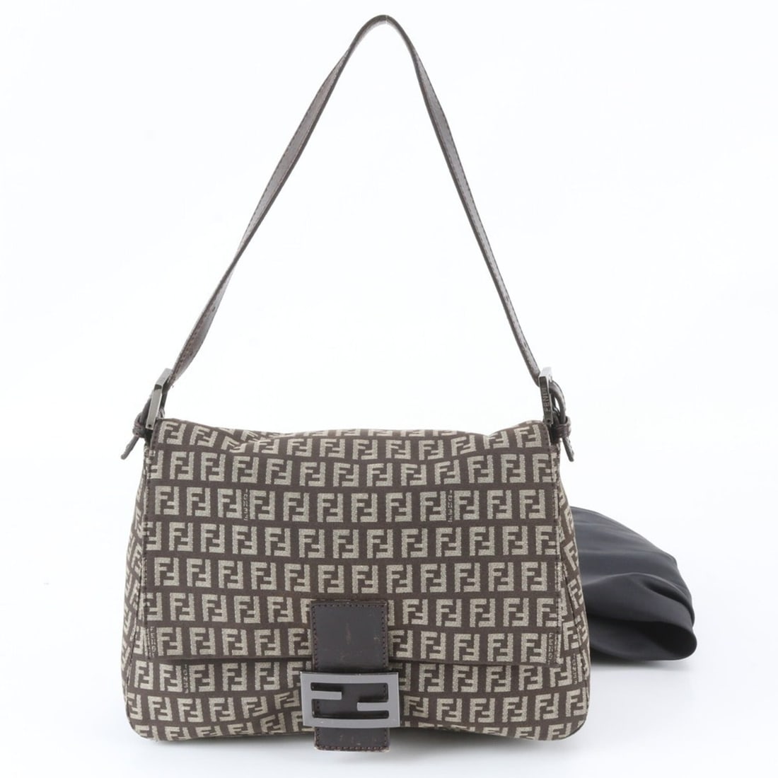 Fendi Zucchino Mamma Baguette 8BR001 Leather Shoulder Bag for Women: --- Catalog ---Category: SizeSize (HxWxD): 22cm x 30cm x 12cm / 8.66'' x 11.81'' x 4.72''Category: DesignType: Shoulder bagColor: BrownGender: WomenMaterial: Leather , Canvas Category: GeneralMPN: