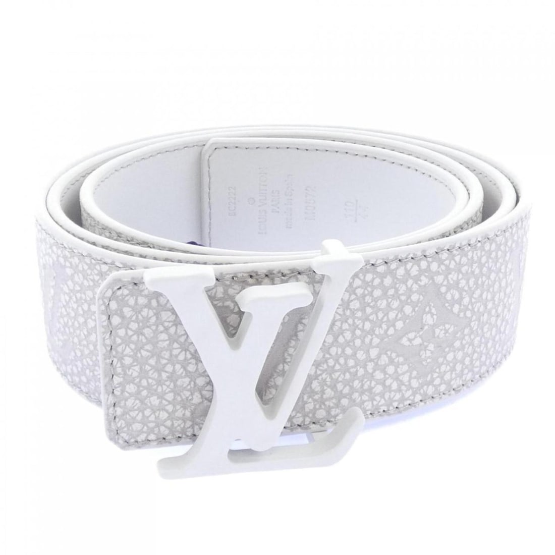 Louis Vuitton LV Shape 40mm Reversible Belt M0572: --- Catalog ---Category: SizeLength: 107.5cm - 115cm / 42.32'' - 45.27''Category: DesignType: Standard beltColor: Beige, WhiteGender: MenCategory: GeneralMPN: M0572Brand: Louis Vuitton--- Item List