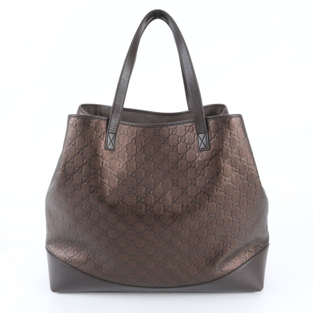 Gucci Guccissima 238695 Leather Tote Bag Shoulder Business Brown Men's Women's (1 of 20)