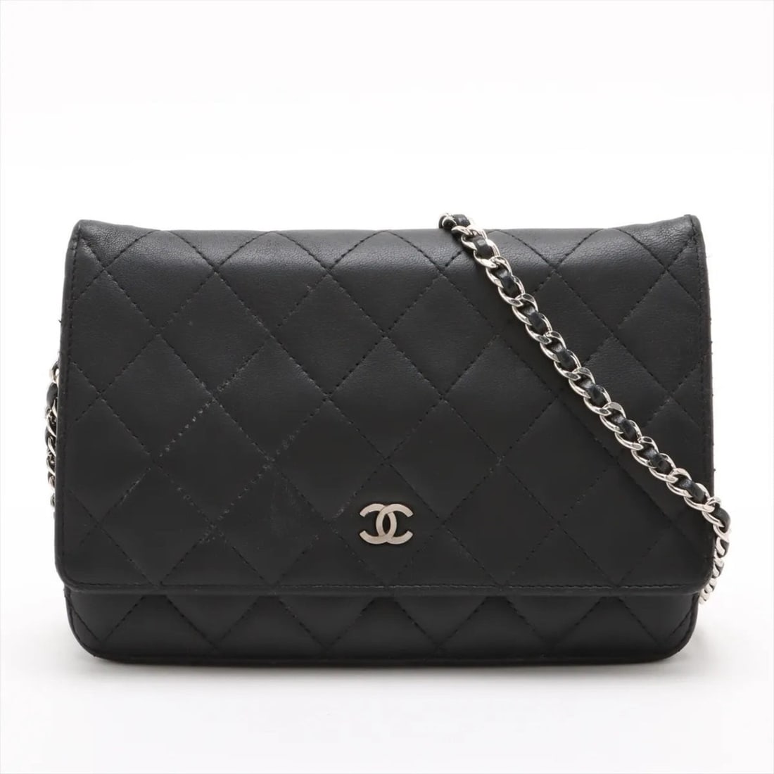 Chanel Matelassé Lambskin Leather Long Wallet/Shoulder Bag with Serial Seal - Women's