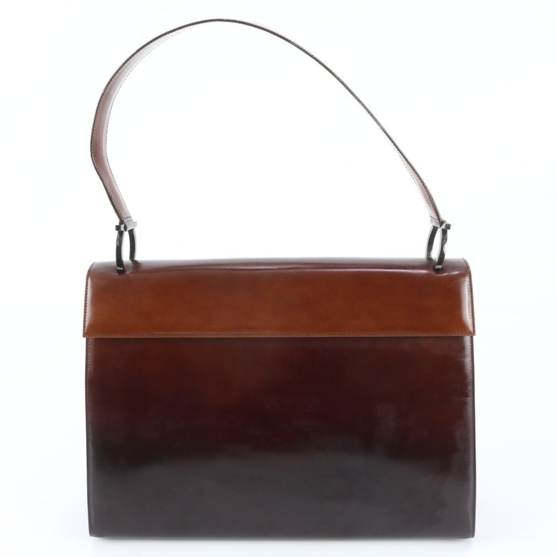 Salvatore Ferragamo Gancini Leather Shoulder Bag/Handbag, Brown, Brand Name, Women's