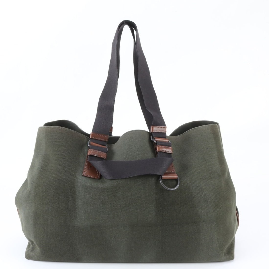 Bottega Veneta Leather 2-Way Tote Bag Shoulder Business for Men: --- Catalog ---Category: SizeSize (HxWxD): 33cm x 52cm x 24cm / 12.99'' x 20.47'' x 9.44''Category: DesignType: Shoulder bag, Tote bagColor: GreenGender: MenMaterial: Leather , Canvas Category: Genera