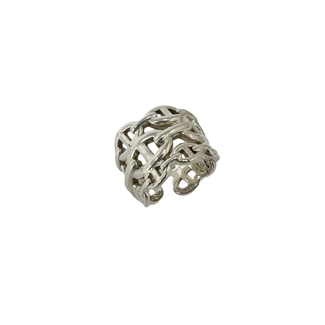 HERMES Hermes Enchainée Ring GM Sterling Silver 925 Size #55 Men's and Women's Accessory 29691: --- Catalog ---Category: SizeJP Size: 13US Size: 6.5Category: DesignType: Band ringColor: SilverGender: Men,WomenMaterial: Silver 925Category: GeneralBrand: Hermes--- Item List ---Section: ConditionRa