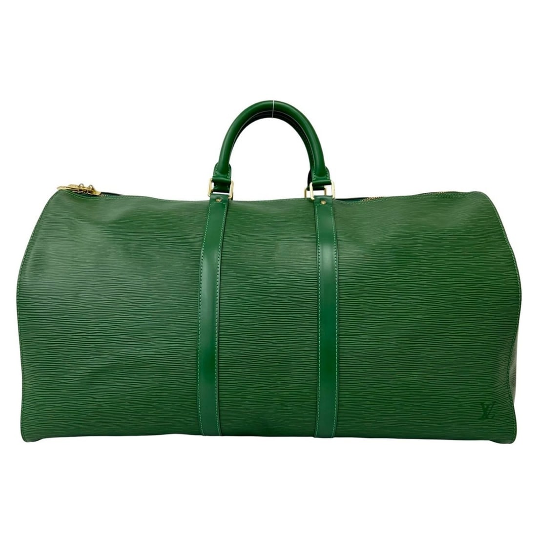 LOUIS VUITTON Vintage Keepall 55 Epi Leather Boston Bag Travel Borneo Green 54437: --- Catalog ---Category: SizeSize (HxWxD): 32cm x 57cm x 25.5cm / 12.59'' x 22.44'' x 10.03''Category: DesignType: Boston bagColor: GreenGender: WomenMaterial: Leather Category: GeneralBrand: Louis Vu