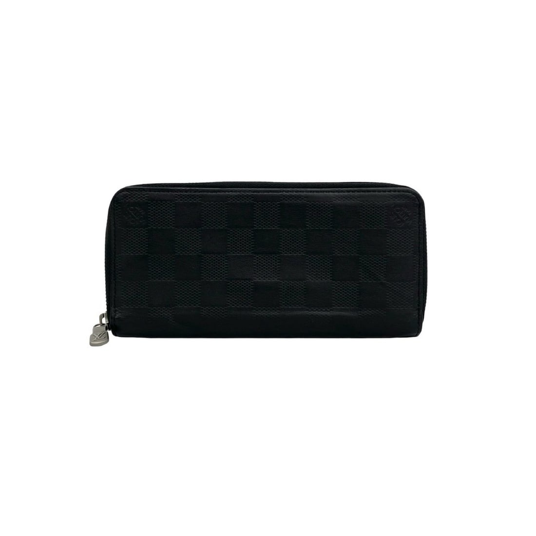 LOUIS VUITTON Louis Vuitton Zippy Wallet Vertical Damier Infini Leather Long Black Onyx 65368 (1 of 10)