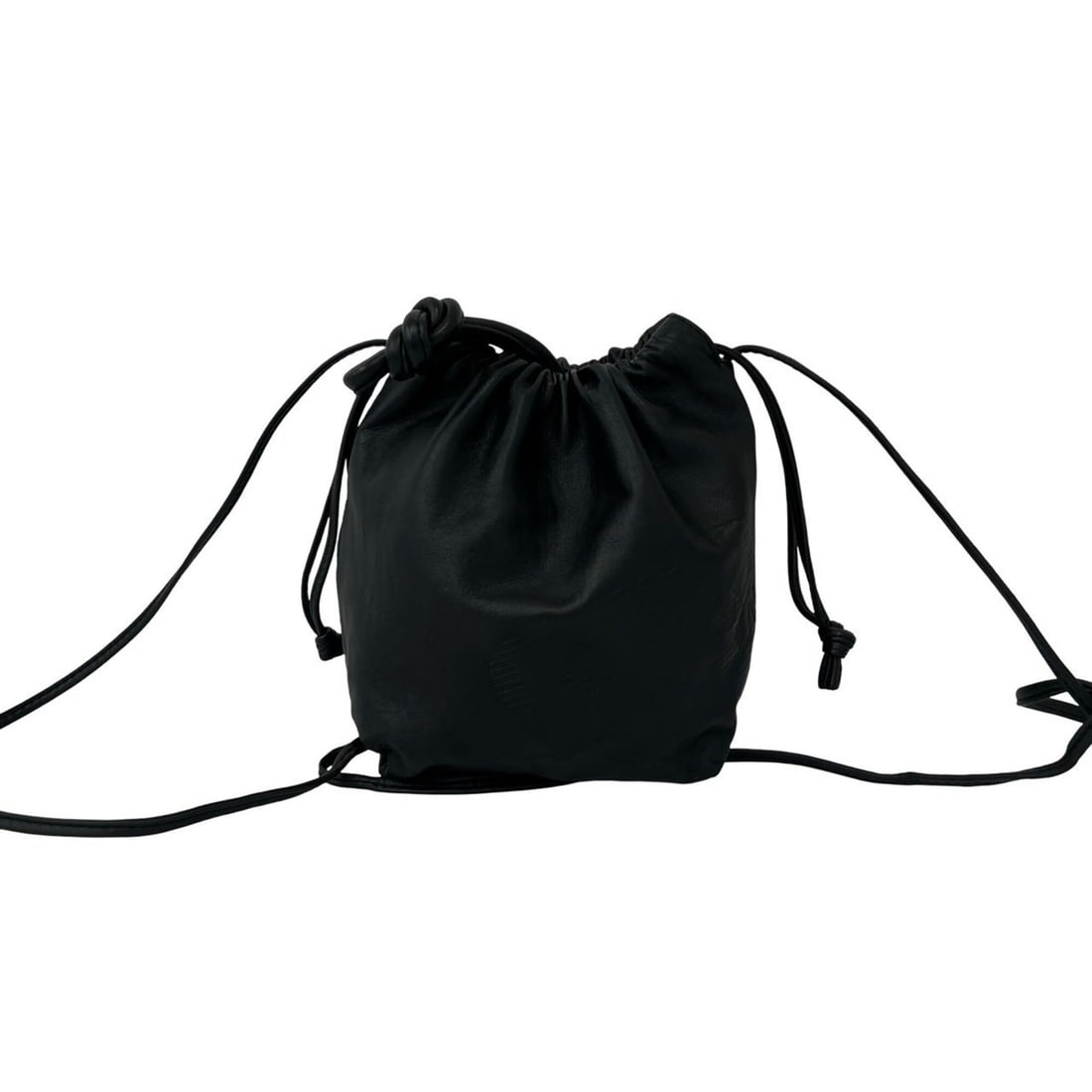 LOEWE Vintage Anagram Logo Nappa Leather Drawstring Shoulder Bag/Sacoche, Black, 32253: --- Catalog ---Category: SizeSize (HxWxD): 25cm x 20cm x 11cm / 9.84'' x 7.87'' x 4.33''Category: DesignType: Shoulder bagColor: BlackGender: WomenMaterial: Leather Category: GeneralBrand: Loewe--- It