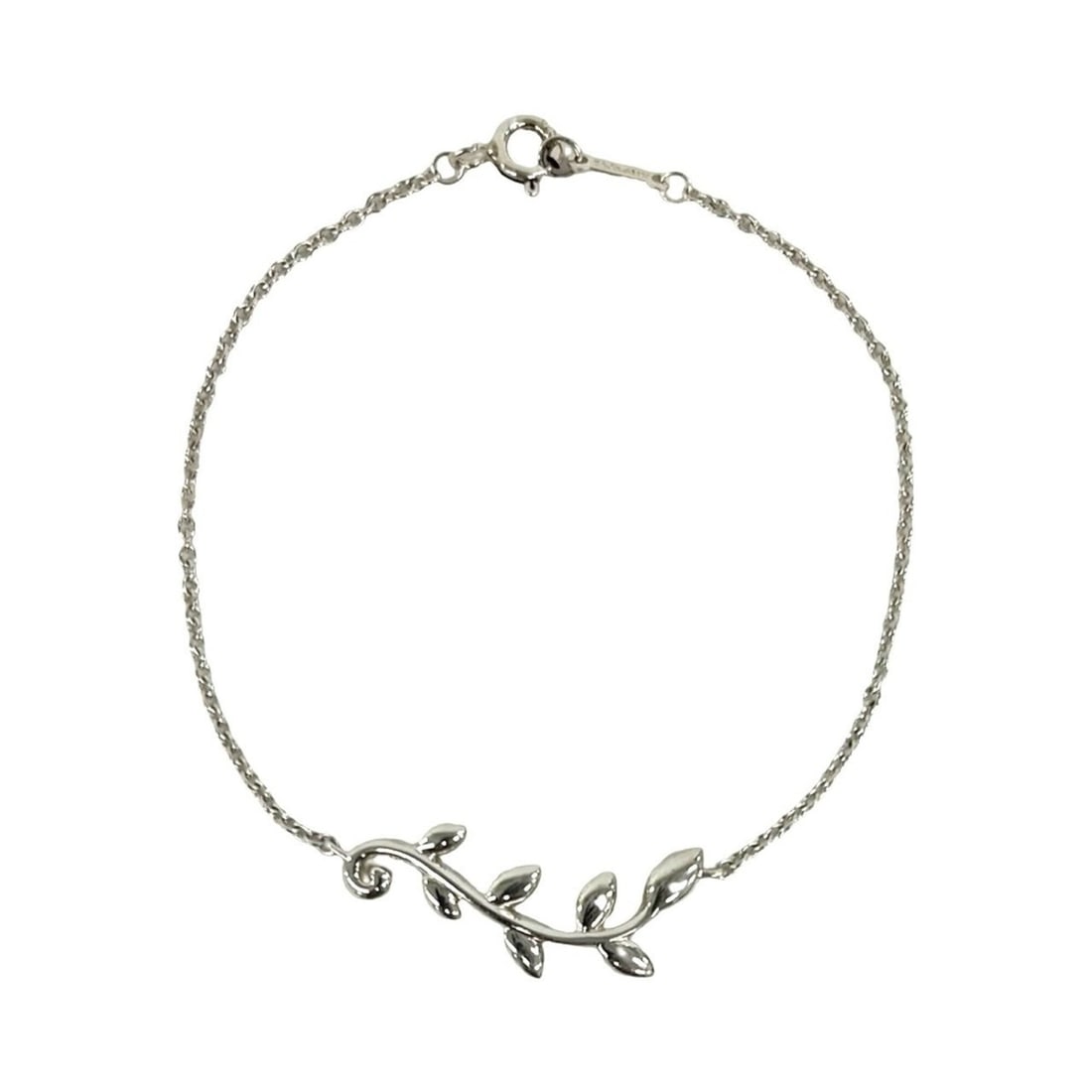 TIFFANY&Co. Tiffany Vintage Leaf Bracelet, Sterling Silver 925 Chain Bangle Accessory, 95198: --- Catalog ---Category: SizeLength: 17cm / 6.69''Category: DesignType: Charm braceletColor: SilverGender: WomenMaterial: Silver 925Category: GeneralBrand: Tiffany--- Item List ---Section: ConditionRa