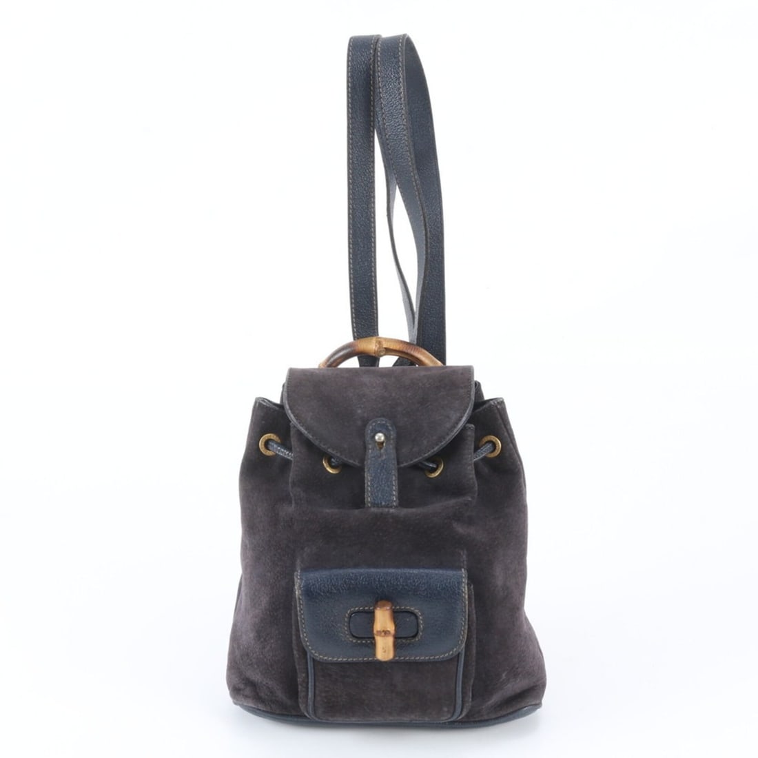 Gucci Bamboo 003-1956-0030 Leather Backpack Shoulder Bag Navy Women's: --- Catalog ---Category: SizeSize (HxWxD): 20cm x 21cm x 7cm / 7.87'' x 8.26'' x 2.75''Category: DesignType: Backpack, Shoulder bagColor: NavyGender: WomenMaterial: Leather Category: GeneralMPN: 003-1
