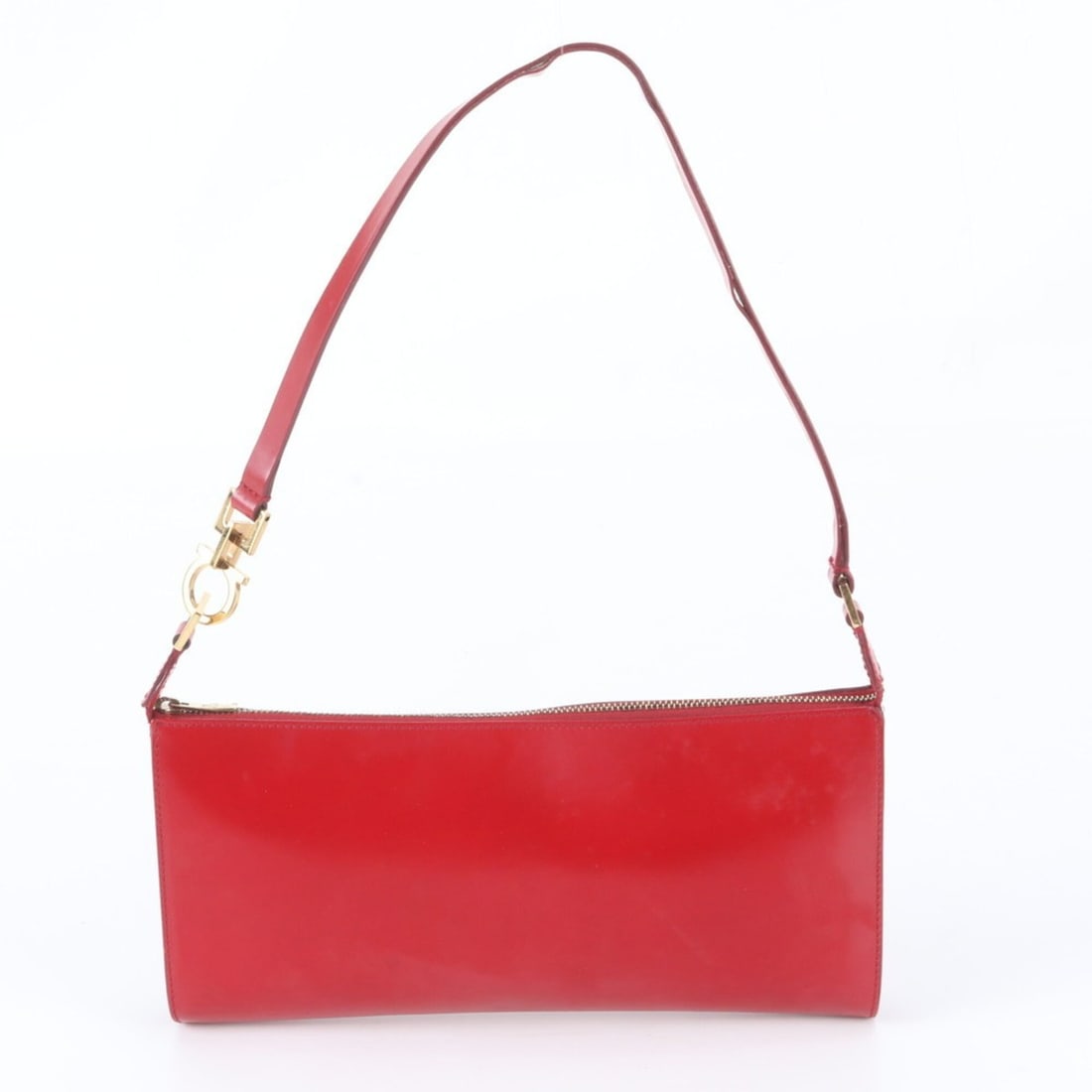 Salvatore Ferragamo Gancini Leather Shoulder Bag Handbag - Brand Name Women's (1 of 10)