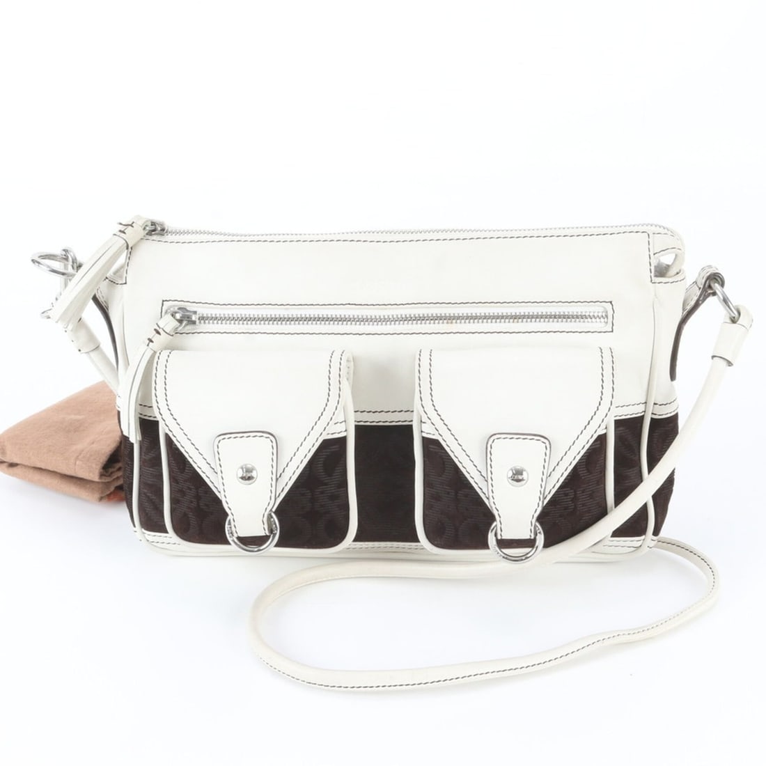 Loewe Anagram Leather Shoulder Bag, Handbag, Crossbody Bag for Women: --- Catalog ---Category: SizeSize (HxWxD): 19cm x 29cm x 6cm / 7.48'' x 11.41'' x 2.36''Category: DesignType: Crossbody bag, Handbag, Shoulder bagColor: Brown, WhiteGender: WomenMaterial: Leather Cate