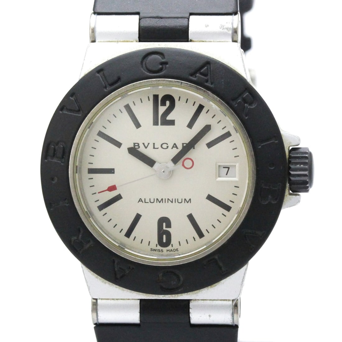 BVLGARI Aluminium Rubber Quartz Ladies Watch AL29TA