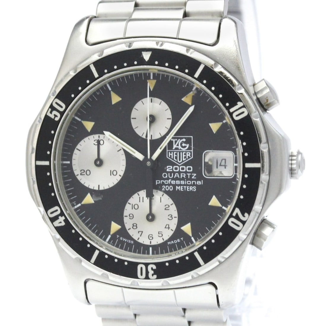 TAG HEUER 2000 Chronograph Stainless Steel Quarzt Mens Watch 273.006