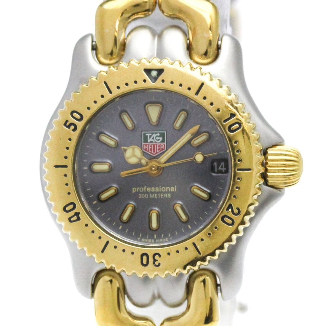 TAG HEUER Sel Professional 200M Gold Plated Steel Ladies Watch S95.208 Polished