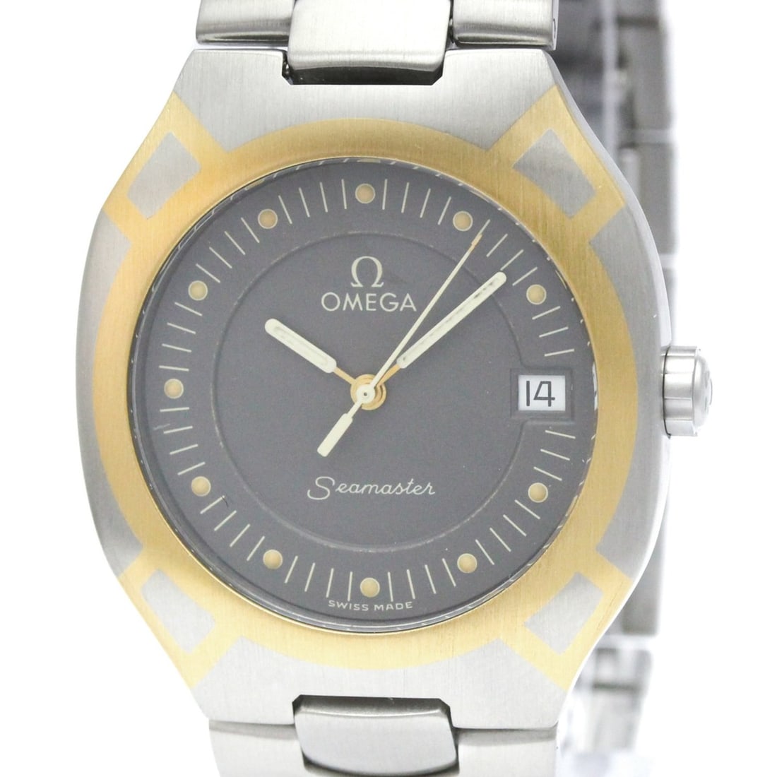 OMEGA Seamaster Polaris 18K Gold Steel Mens Watch 396.1022 Polished: --- Catalog ---Category: SizeCase Diameter: 31mm / 1.22''Category: DesignType: WristwatchStyle: Dress/FormalGender: MenColor (Dial): GrayMaterial (Band): Stainless steelMaterial (Case): Stainless stee