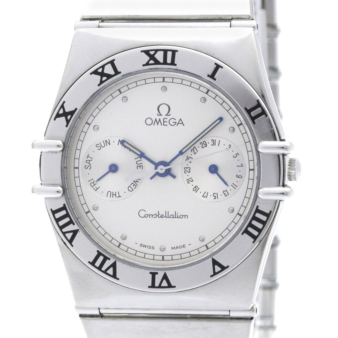 OMEGA Constellation Day Date Steel Quartz Mens Watch 396.1070 Polished: --- Catalog ---Category: SizeCase Diameter: 33mm / 1.3''Category: DesignType: WristwatchStyle: Dress/FormalGender: MenColor (Dial): SilverMaterial (Band): Stainless steelMaterial (Case): Stainless ste