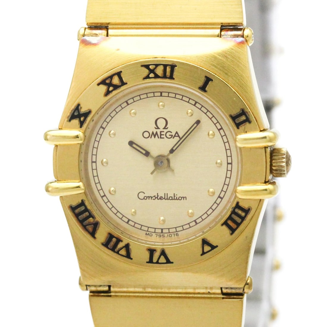 OMEGA Constellation Gold Plated Quartz Ladies Watch 795.1076