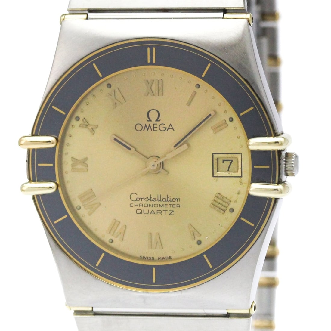 OMEGA Constellation 18K Gold Steel Quartz Mens Watch 398.0866 Polished: --- Catalog ---Category: SizeCase Diameter: 33mm / 1.3''Category: DesignType: WristwatchStyle: Dress/FormalGender: MenColor (Dial): GoldMaterial (Band): Stainless steel, Yellow gold (18K)Material (Cas