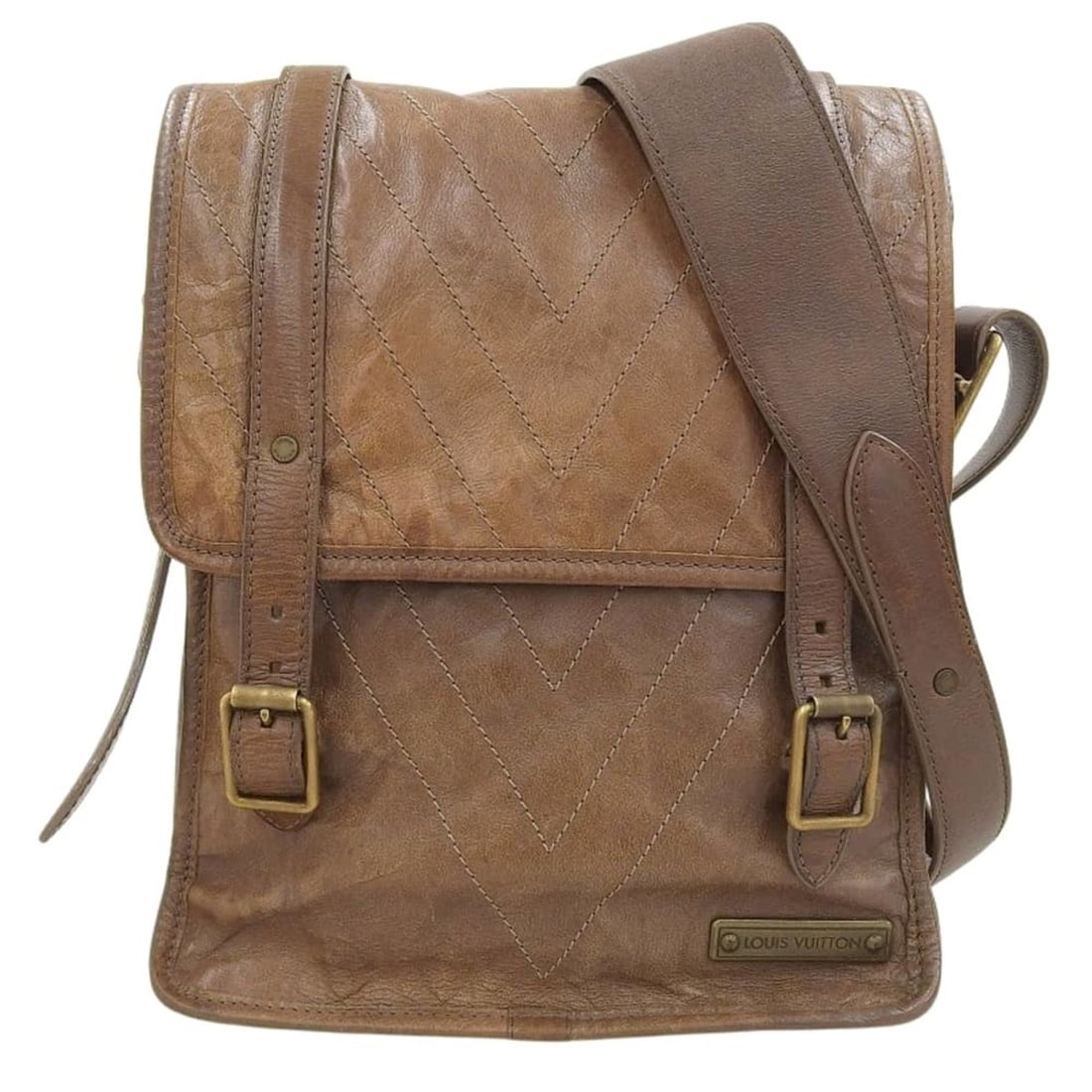 Louis Vuitton Trotteur Cuir Soana M95689 Shoulder Bag, Leather, Limited Edition 2008: --- Catalog ---Category: SizeSize (HxWxD): 25.5cm x 20.5cm x 10cm / 10.03'' x 8.07'' x 3.93''Category: DesignType: Shoulder bagColor: BrownGender: Women,MenMaterial: Nylon , Leather Category: GeneralM