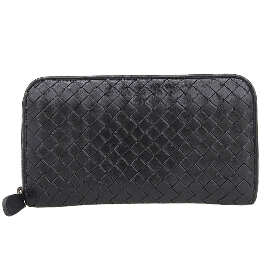 Bottega Veneta Intrecciato Round Long Wallet, Leather, Black: --- Catalog ---Category: SizeSize (HxWxD): 10.5cm x 18.5cm x 2cm / 4.13'' x 7.28'' x 0.78''Category: DesignType: Long wallet (bi-fold)Color: BlackGender: Women,MenMaterial: Intrecciato Category: Gener