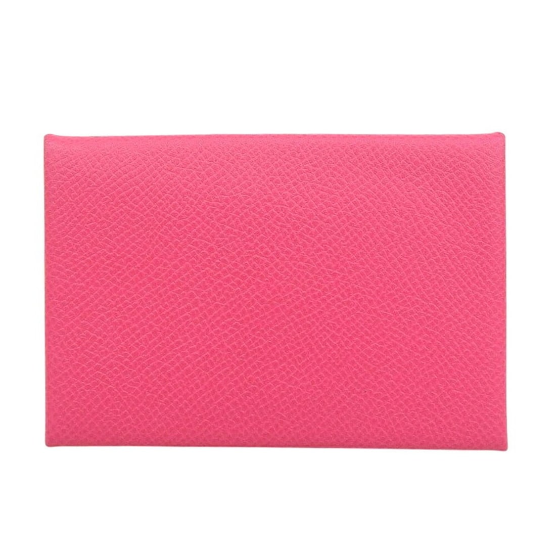Hermes Calvi card case, ?R stamped, Epsom leather, Rose Azalea.