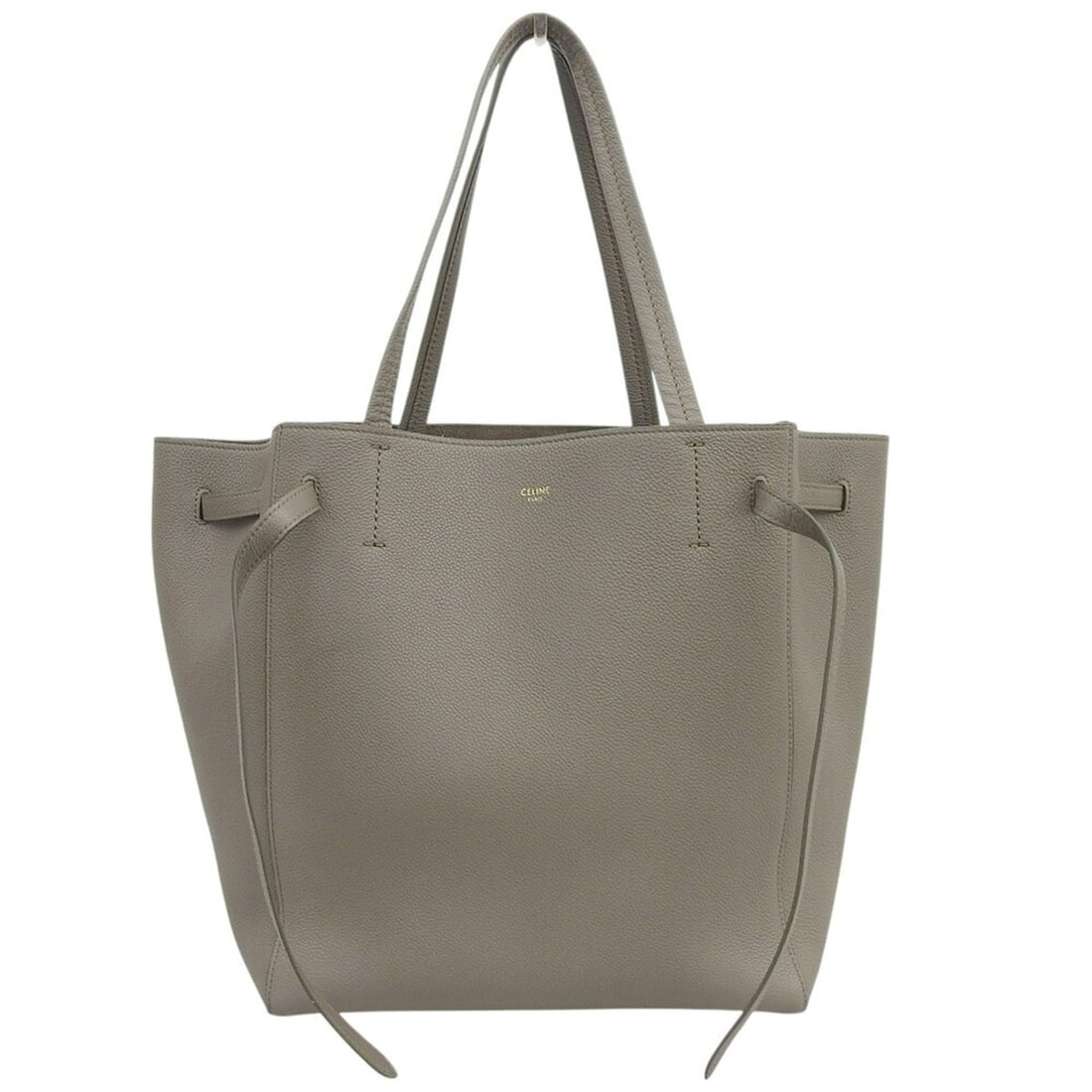 Celine Cabas Phantom Small With Belt Tote Bag 176023TNI.18TP, Calfskin, Taupe: --- Catalog ---Category: SizeSize (HxWxD): 29.5cm x 26.5cm x 17cm / 11.61'' x 10.43'' x 6.69''Category: DesignType: Tote bagColor: GrayGender: WomenMaterial: Leather Leather/Fur Type: CalfskinCategory