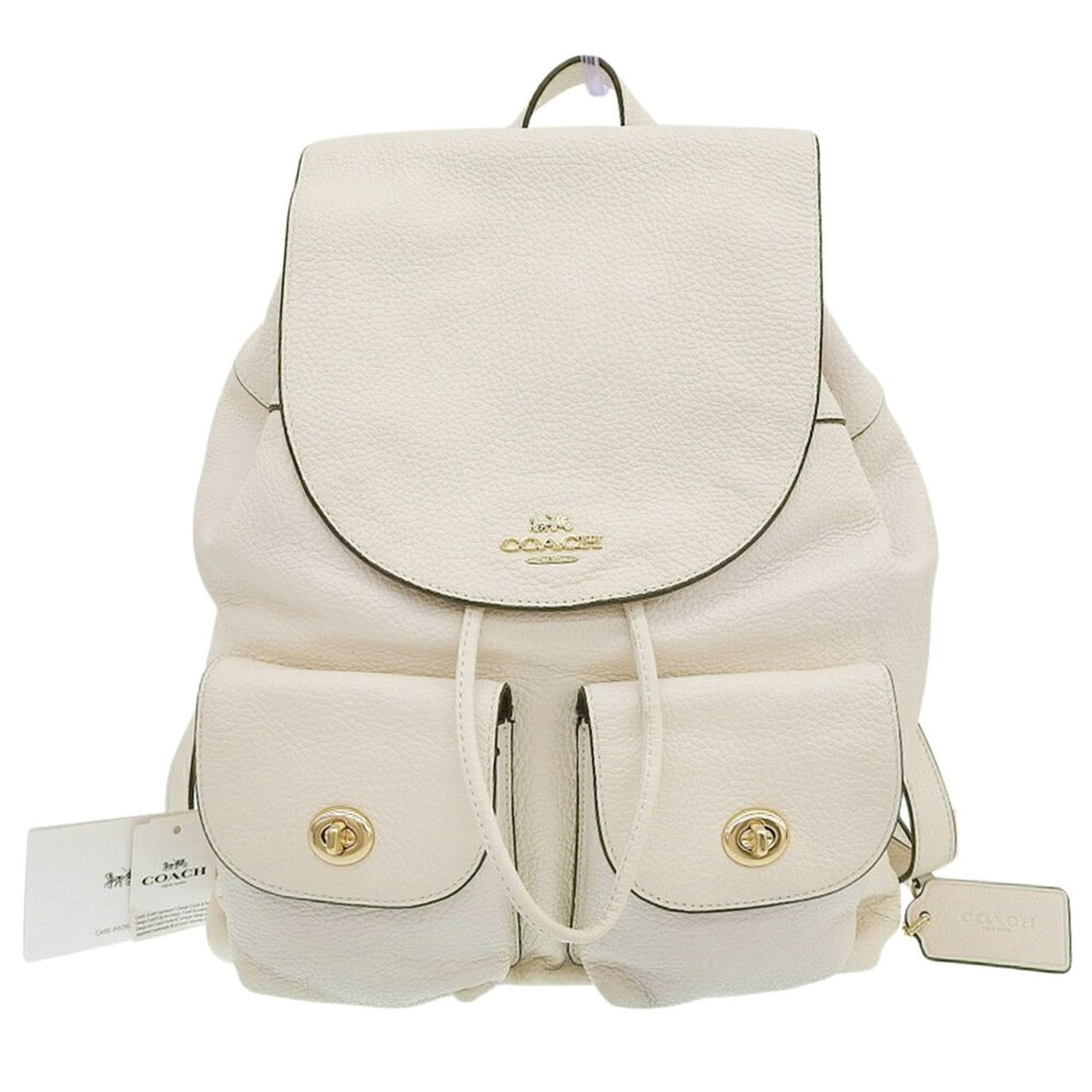 Coach F29008 Backpack, Leather, White