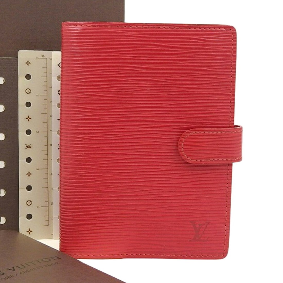 Louis Vuitton Epi Agenda PM R2005E Notebook Cover, Rouge: --- Catalog ---Category: DesignColor: Red color, RougeGender: WomenCategory: GeneralMPN: R2005EBrand: Louis VuittonCountry of Origin: SpainCategory: Physical PropertiesSize (HxWxD): 14.5cm x 10cm x 1.