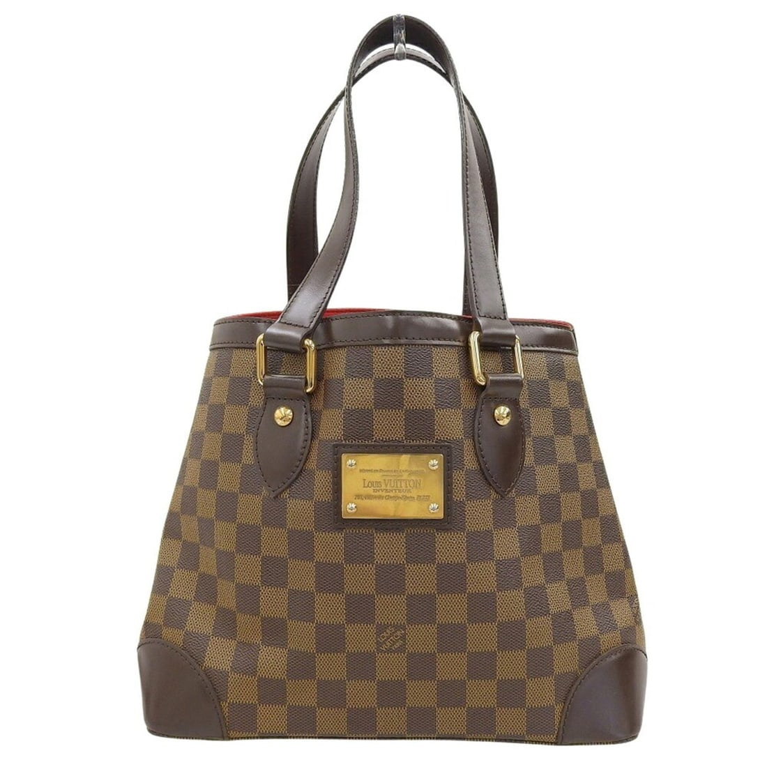 Louis Vuitton Damier Hampstead PM Tote Bag (N51205): --- Catalog ---Category: SizeSize (HxWxD): 24.5cm x 28.5cm x 17.5cm / 9.64'' x 11.22'' x 6.88''Category: DesignType: Handbag, Tote bagColor: Damier Canvas, EbeneGender: WomenMaterial: PVC Category: Ge