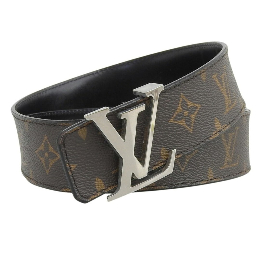 Louis Vuitton LOUIS VUITTON Monogram Ceinture LV Initials Initial M9821 95/38 Men's Reversible Waist: --- Catalog ---Category: SizeLength: 110.5cm / 43.5''Category: DesignType: Standard beltColor: Black, MonogramGender: MenMaterial (Strap): Monogram , PVC , Leather Category: GeneralMPN: M9821Brand: Lo