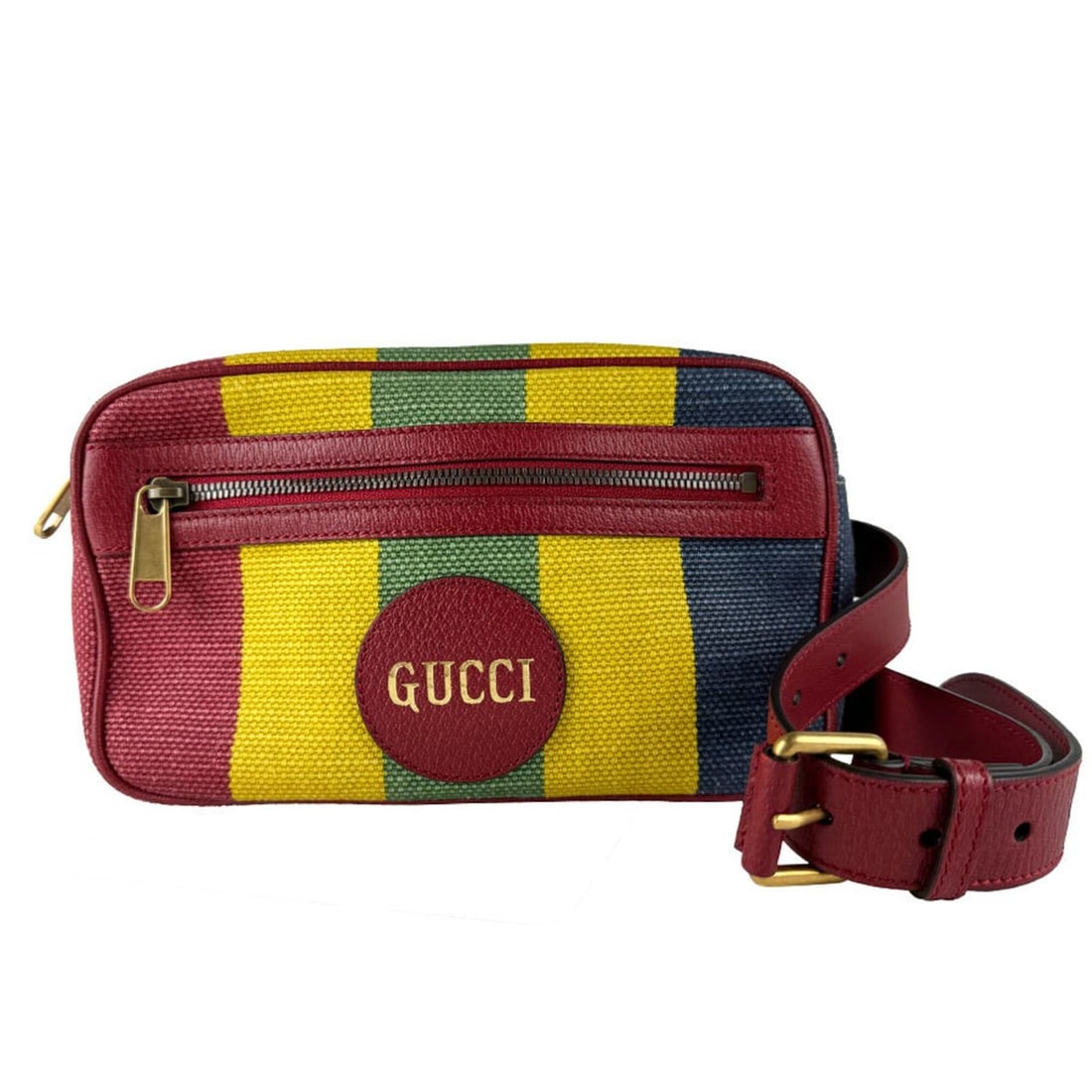 Gucci waist bag/body bag, Baiadella canvas and leather, multicolor, for men women, 625895 z10818