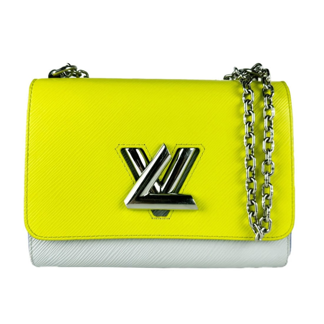 Louis Vuitton LOUIS VUITTON Shoulder Bag Epi Twist MM Leather Yellow Gray Purple Women's z10817: --- Catalog ---Category: SizeSize (HxWxD): 17cm x 23cm x 8cm / 6.69'' x 9.05'' x 3.14''Category: DesignType: Shoulder bagColor: Gray, Purple, YellowGender: WomenMaterial: Epi leather Category: General