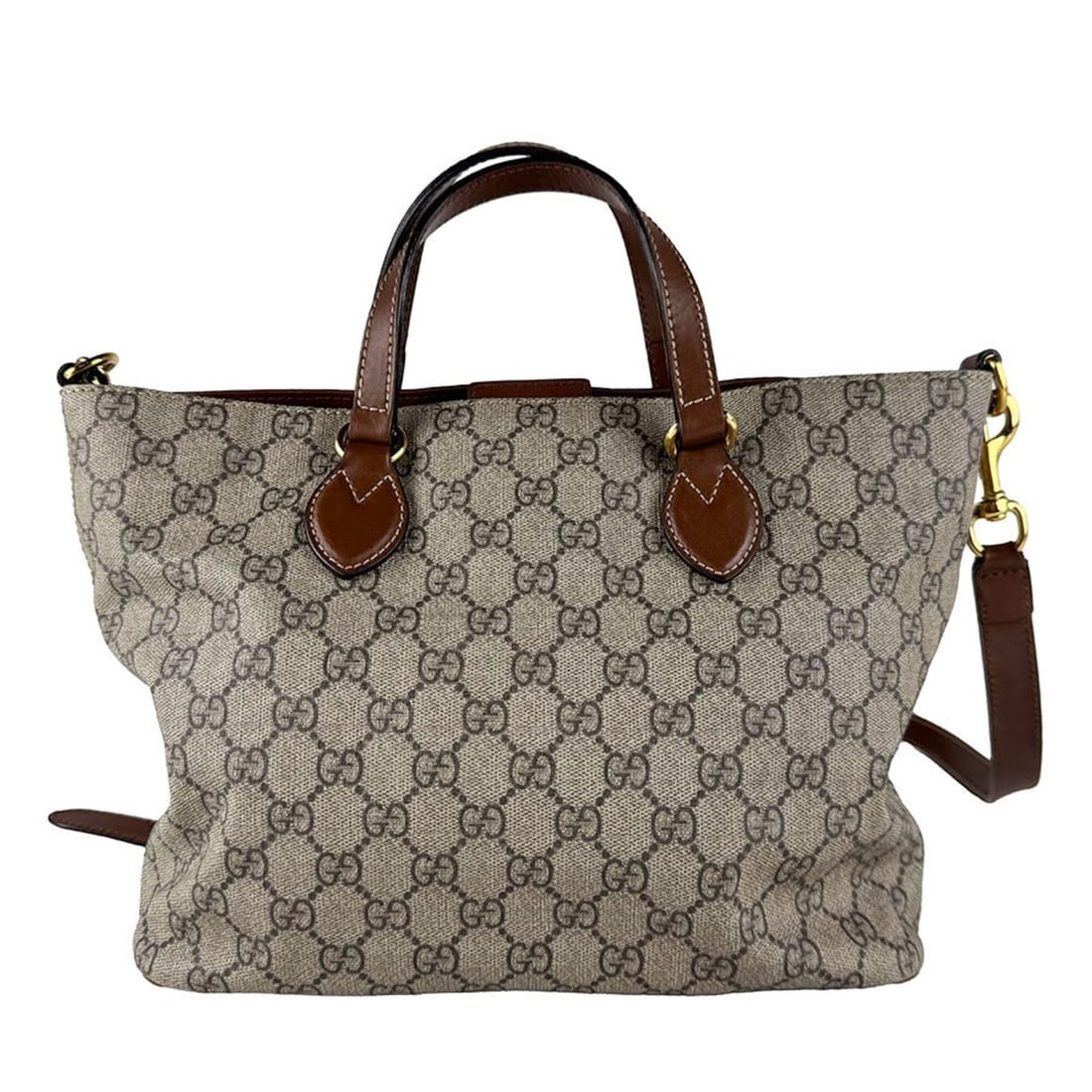 Gucci GUCCI Shoulder Bag Handbag GG Supreme Canvas Brown Women's 473887 z10797 (1 of 13)