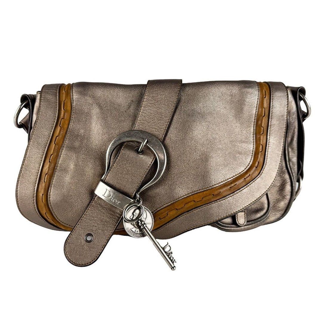 Christian Dior shoulder bag, gaucho style, leather, gold, women's, z10796: --- Catalog ---Category: SizeSize (HxWxD): 24cm x 36cm x 4cm / 9.44'' x 14.17'' x 1.57''Category: DesignType: Shoulder bagColor: GoldGender: WomenMaterial: Leather Category: GeneralBrand: Christian Di