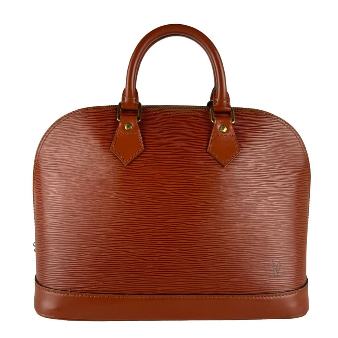 Louis Vuitton LOUIS VUITTON Alma Epi Leather Handbag, Kenya Brown, Women's, M52143 z10794