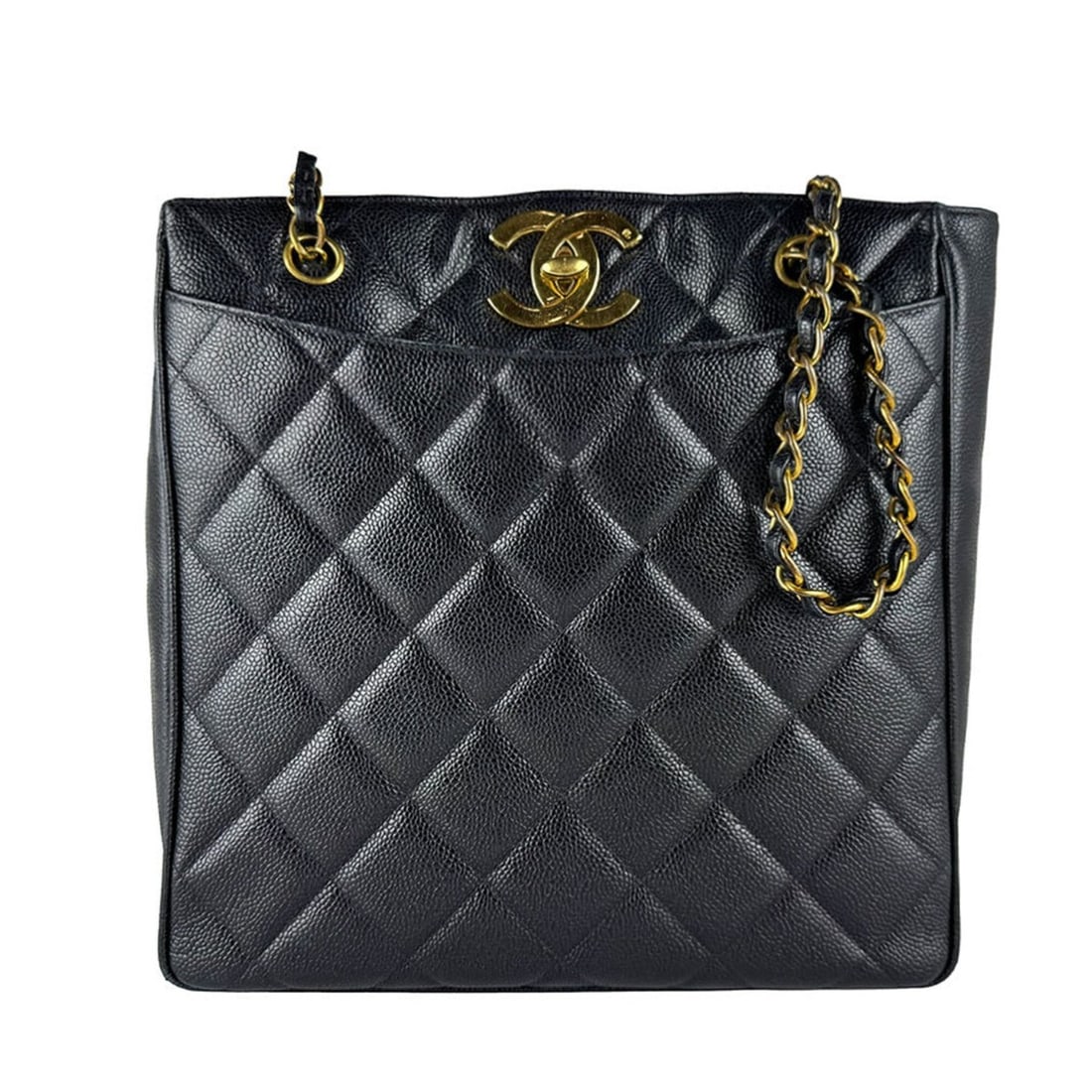 Chanel CHANEL Shoulder Bag, Caviar Leather, Black, Women's z10777 (1 of 13)