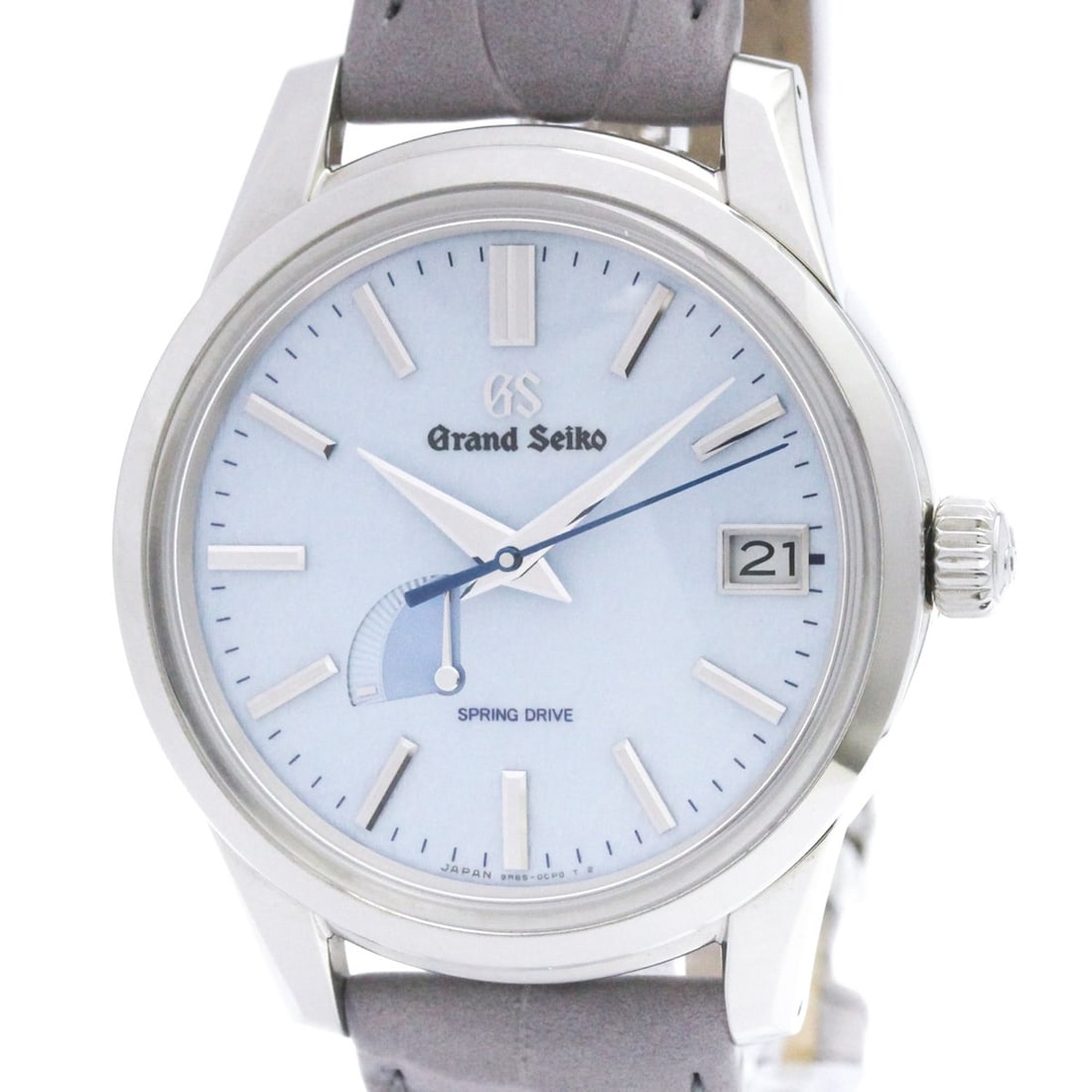 GRAND SEIKO Elegance Collection Spring Drive Blue Snowflake Watch SBGA407(9R65-0DJ0) Polished: --- Catalog ---Category: SizeCase Diameter: 40mm / 1.57''Category: DesignType: WristwatchStyle: Dress/FormalGender: MenColor (Dial): BlueMaterial (Band): LeatherMaterial (Case): Stainless steelCategor