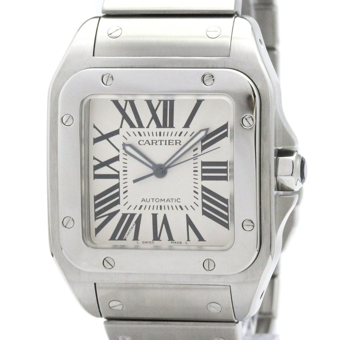CARTIER Santos 100 Stainless Steel Automatic Watch W200737G Polished (1 of 9)