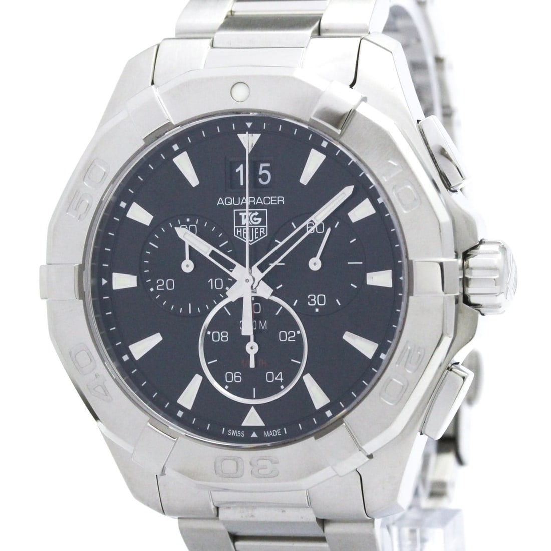 TAG HEUER Aquaracer Chronograph 300M Quartz Mens Watch CAY1110 Polished