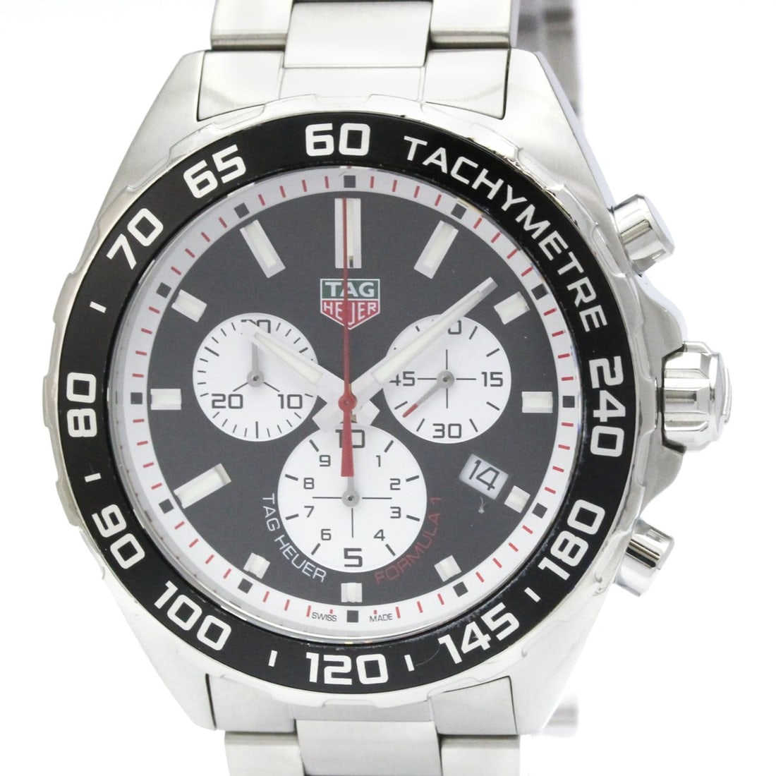 TAG HEUER Formula 1 Chronograph Steel Quartz Mens Watch CAZ101E Polished (1 of 8)