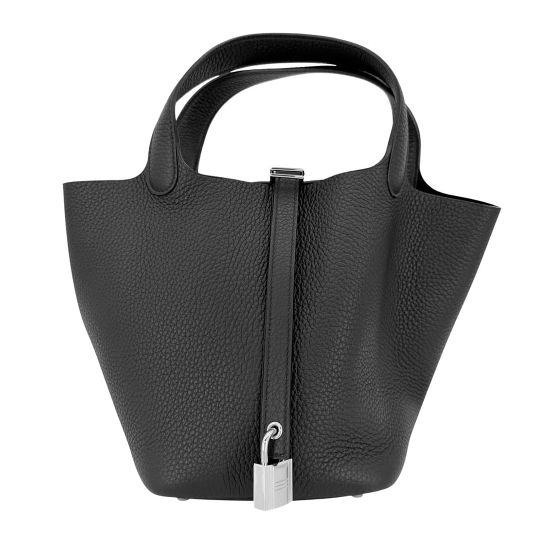 Hermes Picotin Lock PM handbag for women, HERMES K stamp, leather, black, silver hardware, 2025 (1 of 10)